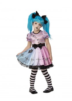 Little Blue Skelly Girl Child Costume Halloween