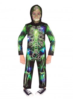 Spooky Glow In The Dark Skeleton Halloween Boy Child Costume
