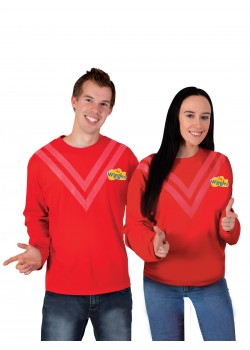 Red Wiggle Costume Adult Top Red Wiggle Costume Adult Top