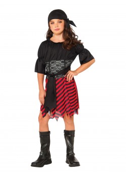 Pirate Girl Jaggered Hemline Child Costume