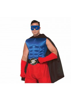 Blue Hero Superheroes & Villains Muscle Chest for Adult - Accessory