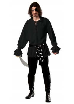 Cotton Pirate Shirt Adult Black