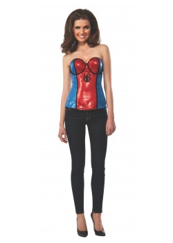 Spider-Girl Sequined Adult Corset