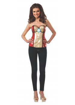 Iron Rescue Iron Man Sequined Adult Corset