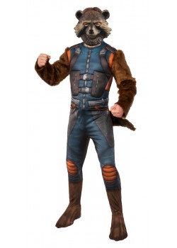 Rocket Raccoon Guardians of the Galaxy Deluxe Men's Adult Costume Rocket Raccoon Guardians of the Galaxy Deluxe Men's Adult Costume