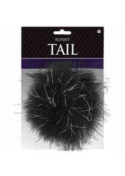 Ears & Tails Party Supplies - Black Bunny Feather Tail Ears & Tails Party Supplies - Black Bunny Feather Tail