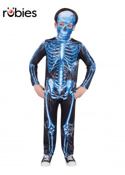 Skeleton Neon Blue Child Costume