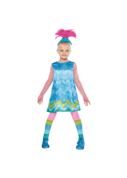 Poppy Trolls 3 Band Together Girl's Costume 6-8 Years