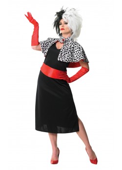 Cruella De Vil 101 Dalmatians Deluxe Adult Costume