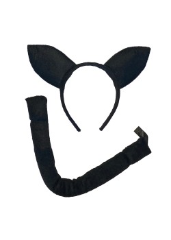 Black Cat Headband & Tail Set Black Cat Headband & Tail Set