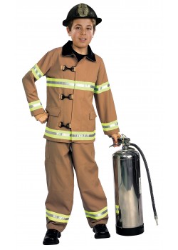 Fire Fighter Deluxe Boy's Costume Careers