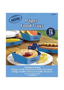 State of Origin NSW Hot Dogs & Pie Holder Trays 16 pk