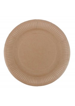 Kraft Paper Dinner Plates 23cm Pack of 12