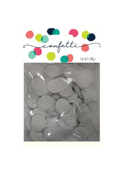White Tissue Paper Circles Confetti 2cm