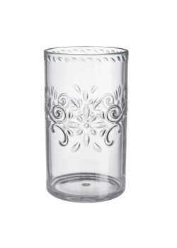 Boho Vibes Clear Floral Debossed Finish Highball Tumbler 532ml