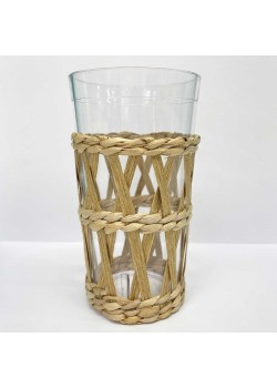Clear with Seagrass Sleeve Tumbler 480ml