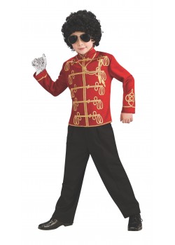 Michael Jackson Celebrities Red Military Child Jacket