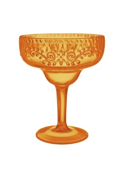 Boho Vibes Burnt Orange Margarita Glass 561ml