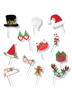 Christmas Fun Photo Props 12 pk