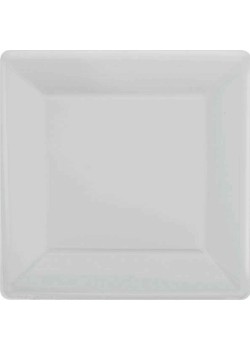 Silver FSC Square Lunch Plates 17cm 20 pk