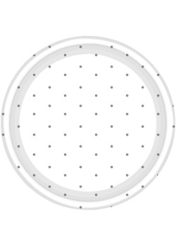 Dots Silver Round Lunch Plates 17cm 8 pk