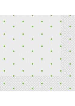 Dots Kiwi Green Beverage Napkins 16 pk
