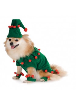 Elf Christmas Pet Costume