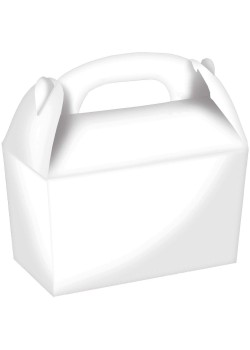 Frosty White Gable Favour Boxes 15cm x 17.5cm x 10cm 4 pk