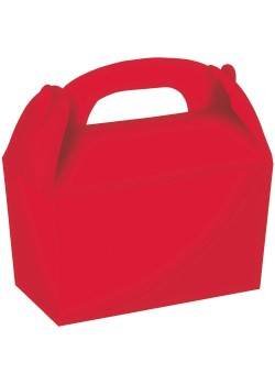 Apple Red Gable Favour Boxes 15cm x 17.5cm x 10cm 4 pk