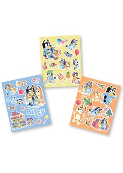 Bluey Stickers Favours 3 Sheets pk