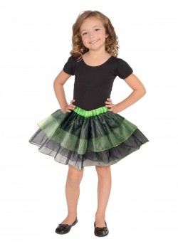 Green And Black Tutu Child Skirt