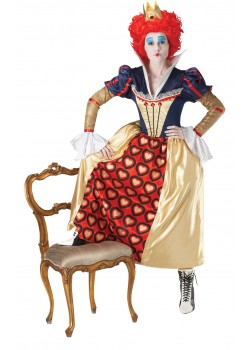 Queen Of Hearts Alice In Wonderland Deluxe Adult Costume Queen Of Hearts Alice In Wonderland Deluxe Adult Costume