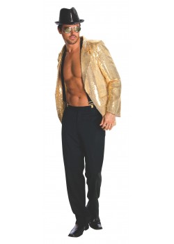 Gold Sequin Men Adult Jacket 1970s Gold Sequin Men Adult Jacket 1970s