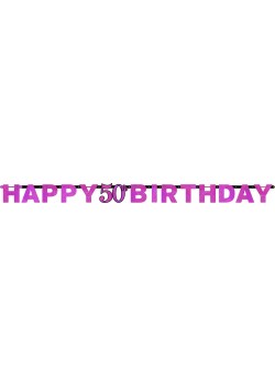50th Birthday Pink Celebration Letter Banner 50th Birthday Pink Celebration Letter Banner