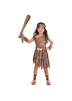Cavegirl Girl's Costume 10-12 Years