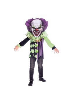 Scary Clown Big Head Unisex Kid's Costume 6-8 Years