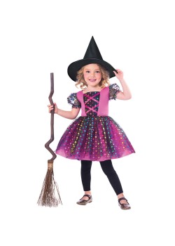 Rainbow Witch Girl's Costume 7-8 Years