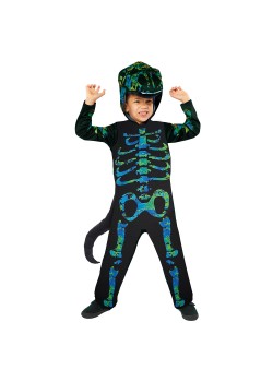 Skeleton Dino Unisex Kid's Costume 8-10 Years
