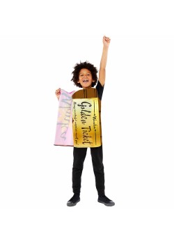 Golden Ticket Charlie & The Chocolate Factory Unisex Kid's Costume Small-Medium