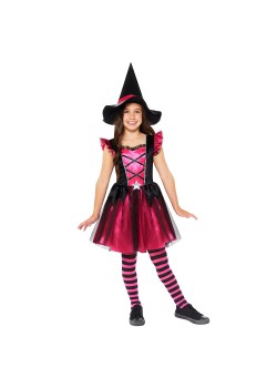 Pink Witch Girl's Costume 4-6 Years