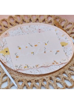 Birthday Bloom Lunch Napkins 17.5cm x 17.5cm 17 pk