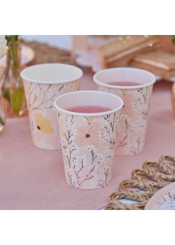 Birthday Bloom Paper Cups 8 pk