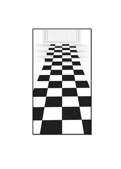 Check Party Decorations - Checkered Carpet Floor Runner