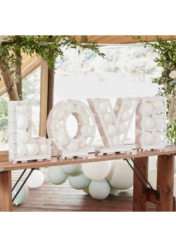 LOVE Botanical Wedding Balloon Mosaic 4 pk