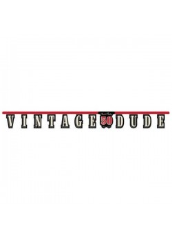 Vintage Dude Jointed 50th Birthday Banner