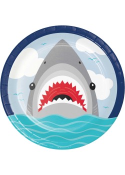 Shark Splash Dinner Plates 22cm 8 pk Shark Splash Dinner Plates 22cm 8 pk