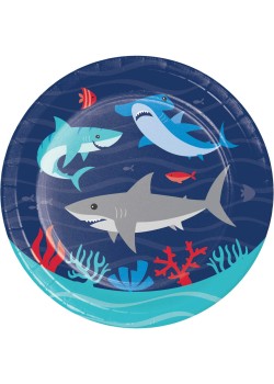 Shark Splash Lunch Plates 18cm 8 pk Shark Splash Lunch Plates 18cm 8 pk