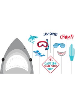 Shark Splash Booth Photo Props 10 pk Shark Splash Booth Photo Props 10 pk
