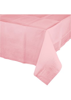 Classic Pink Tissue & Plastic Back Table Cover 137cm x 274cm