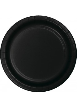 Black Velvet Round Lunch Plates 18cm 24 pk Black Velvet Round Lunch Plates 18cm 24 pk